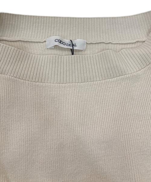 COCODEAL（ココディール）COCODEAL (ココディール) ニットセットチュールティアードワンピース ベージュ サイズ:2 未使用品の古着・服飾アイテム