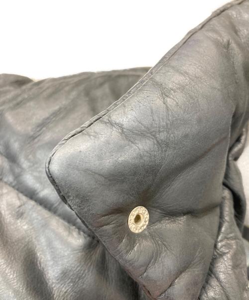 O・T・C by MCM（エムシーエム）O・T・C by MCM (エムシーエム) レザーダウンジャケット ブラック サイズ:Sの古着・服飾アイテム