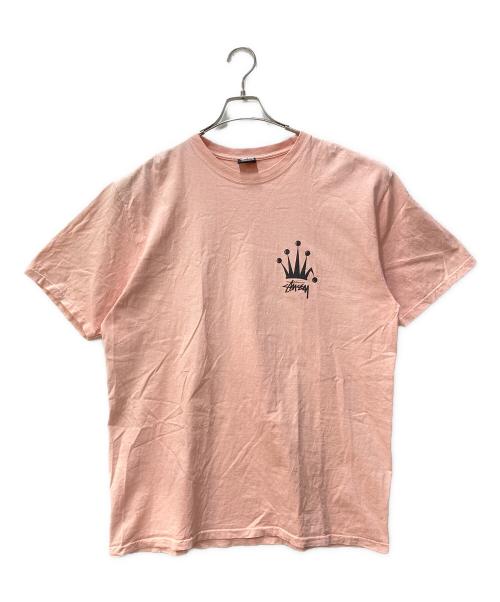 stussy（ステューシー）stussy (ステューシー) REGAL CROWN TEE ピンク サイズ:Lの古着・服飾アイテム
