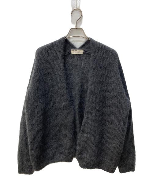 evam eva（エヴァムエヴァ）evam eva (エヴァムエヴァ) モヘアシルクカーディガン グレー サイズ:FREEの古着・服飾アイテム