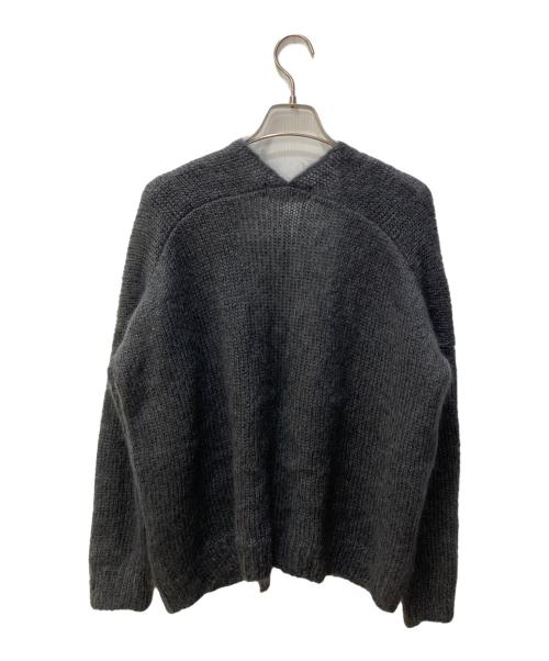 evam eva（エヴァムエヴァ）evam eva (エヴァムエヴァ) モヘアシルクカーディガン グレー サイズ:FREEの古着・服飾アイテム