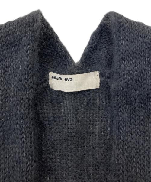 evam eva（エヴァムエヴァ）evam eva (エヴァムエヴァ) モヘアシルクカーディガン グレー サイズ:FREEの古着・服飾アイテム