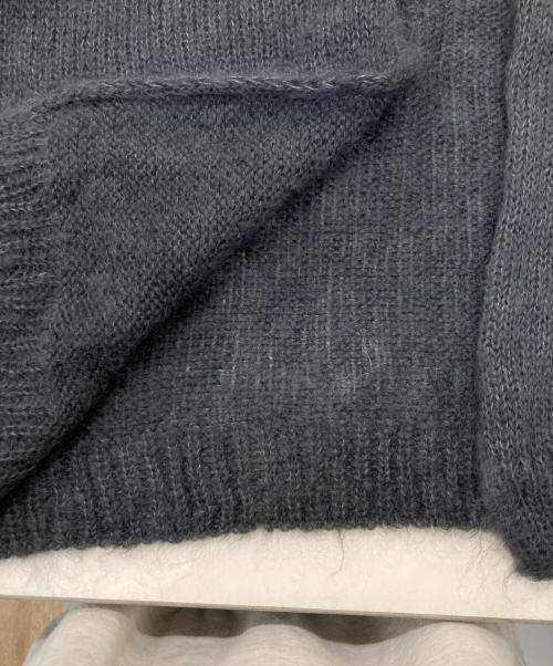 evam eva（エヴァムエヴァ）evam eva (エヴァムエヴァ) モヘアシルクカーディガン グレー サイズ:FREEの古着・服飾アイテム