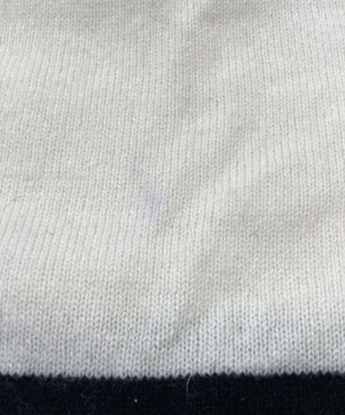 GOBI（ゴビ）GOBI (ゴビ) カシミヤハイネックボーダーニット ホワイト サイズ:M～Lの古着・服飾アイテム