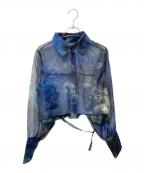 HAREハレ）の古着「シアーシャツ」｜ネイビー