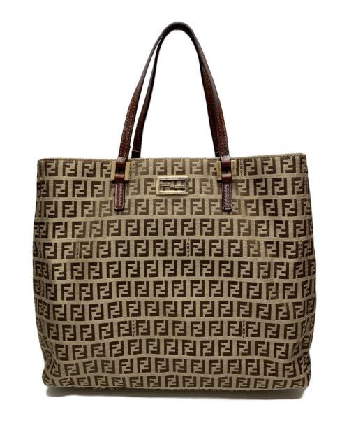 FENDI（フェンディ）FENDI (フェンディ) ズッキーノ トートバッグ ブラウンの古着・服飾アイテム