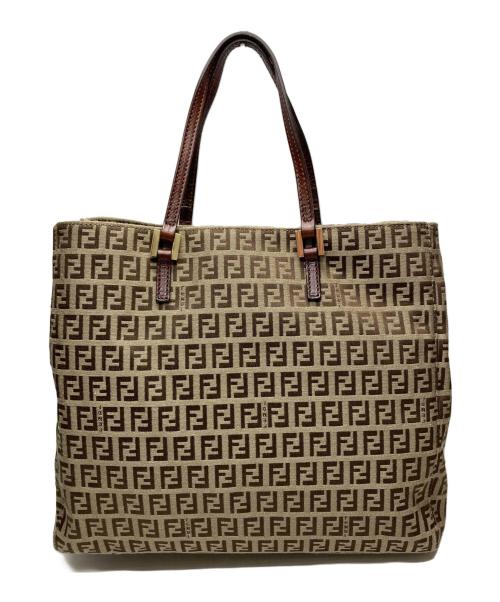 FENDI（フェンディ）FENDI (フェンディ) ズッキーノ トートバッグ ブラウンの古着・服飾アイテム