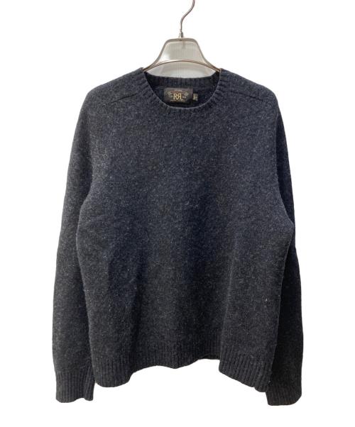 RRL（ダブルアールエル）RRL (ダブルアールエル) エルボーパッチウールニット グレー サイズ:Mの古着・服飾アイテム