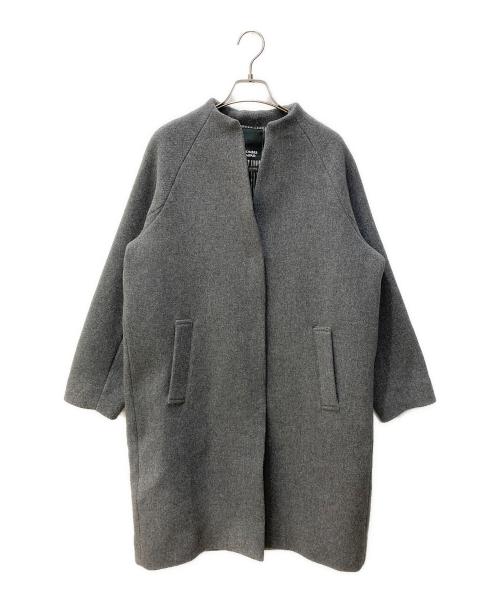 NOMBRE IMPAIR（ノンブルアンペール）NOMBRE IMPAIR (ノンブルアンペール) ノーカラーコート グレー サイズ:Freeの古着・服飾アイテム