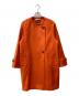 6(ROKU) BEAUTY&YOUTH（ロク ビューティーアンドユース）の古着「ノーカラーミドルウールコート」｜オレンジ