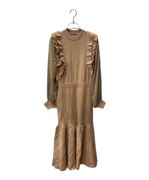 MMTS（マミタス）mmts (マミタス) ニットワンピース ブラウン サイズ:Mの古着・服飾アイテム