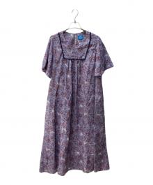 MMTS（マミタス）の古着「猫ペイズリー ロングワンピース」｜パープル