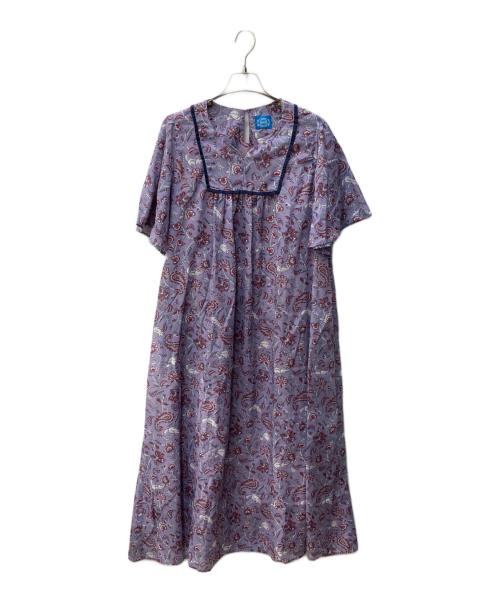 MMTS（マミタス）mmts (マミタス) 猫ペイズリー ロングワンピース パープル サイズ:SIZE Mの古着・服飾アイテム