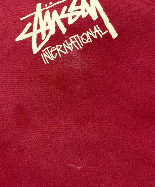 stussy（ステューシー）stussy (ステューシー) パーカー レッド サイズ:Ⅿの古着・服飾アイテム