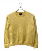 stussyステューシー）の古着「ロゴプリントニット」｜イエロー
