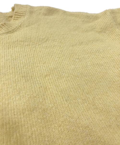 stussy（ステューシー）stussy (ステューシー) ロゴプリントニット イエロー サイズ:Lの古着・服飾アイテム