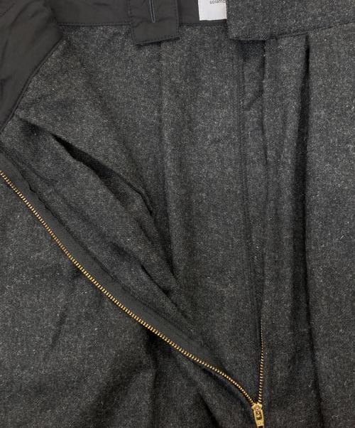 solamonat poche（ソラモナ ポッシェ）solamonat poche (ソラモナ ポッシェ) ウールサロペットパンツ ブラック サイズ:Fの古着・服飾アイテム