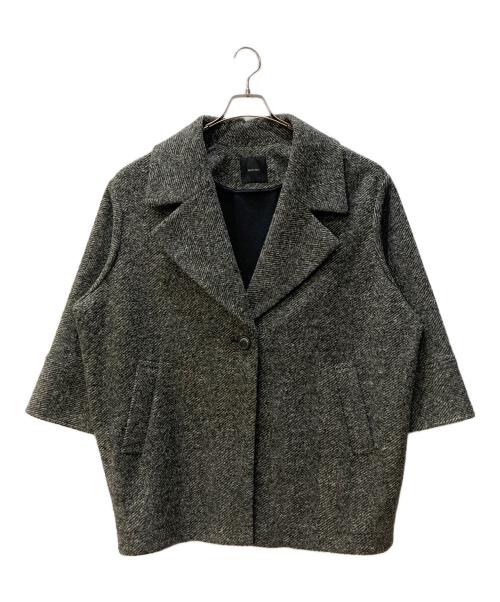 Spick and Span（スピック＆スパン）Spick and Span (スピックアンドスパン) Wスライバーヘリンボーンミドルコート グレー サイズ:Ｓの古着・服飾アイテム