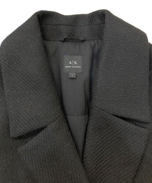 ARMANI EXCHANGE（アルマーニ エクスチェンジ）ARMANI EXCHANGE (アルマーニ エクスチェンジ) ヘリンボーンシングルコート ブラック サイズ:Ｓの古着・服飾アイテム