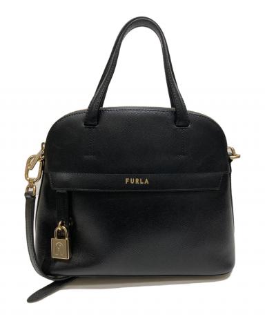 中古・古着通販】FURLA (フルラ) パイパーレザーバッグ ブラック