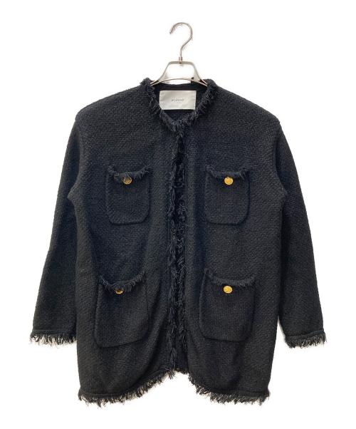 ADAWAS（アダワス）ADAWAS (アダワス) ニットツイード 4ポケットジャケット ブラック サイズ:Freeの古着・服飾アイテム