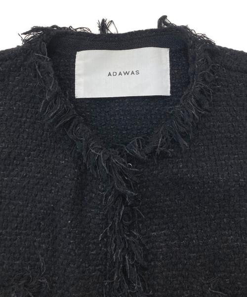 ADAWAS（アダワス）ADAWAS (アダワス) ニットツイード 4ポケットジャケット ブラック サイズ:Freeの古着・服飾アイテム