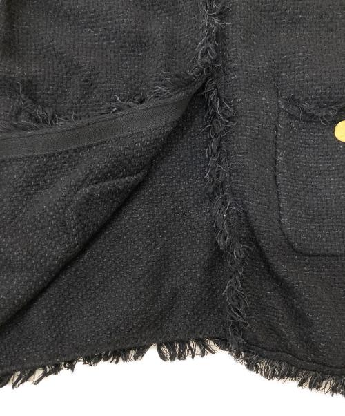 ADAWAS（アダワス）ADAWAS (アダワス) ニットツイード 4ポケットジャケット ブラック サイズ:Freeの古着・服飾アイテム