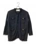 ADAWAS（アダワス）の古着「ニットツイード 4ポケットジャケット」｜ブラック