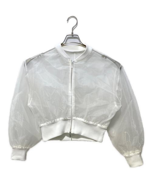 Adam et Rope（アダム エ ロペ）Adam et Rope (アダム エ ロペ) メッシュブルゾン ホワイト サイズ:FREEの古着・服飾アイテム