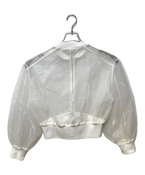 Adam et Rope（アダム エ ロペ）Adam et Rope (アダム エ ロペ) メッシュブルゾン ホワイト サイズ:FREEの古着・服飾アイテム