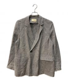 Curensology（カレンソロジー）の古着「シルクリネンカラミシジャケット」｜グレー