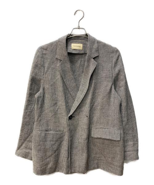 Curensology（カレンソロジー）Curensology (カレンソロジー) シルクリネンカラミシジャケット グレー サイズ:Freeの古着・服飾アイテム