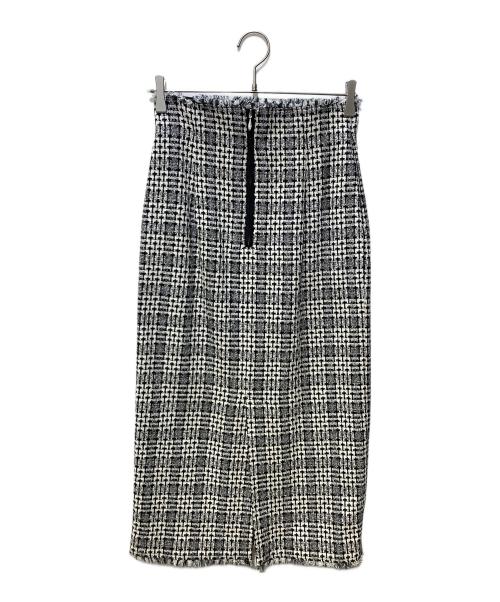 uncrave（アンクレイヴ）uncrave (アンクレイヴ) ツイードチェックスカート ホワイト サイズ:SIZE0の古着・服飾アイテム