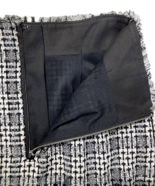 uncrave（アンクレイヴ）uncrave (アンクレイヴ) ツイードチェックスカート ホワイト サイズ:SIZE0の古着・服飾アイテム