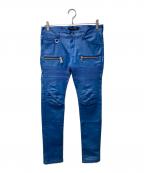 NO ID.ノーアイディー）の古着「立体裁断デニムパンツ」｜スカイブルー