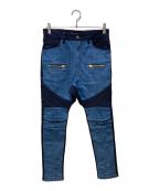 NO ID.ノーアイディー）の古着「異素材デニムパンツ」｜インディゴ