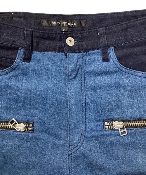 NO ID.（ノーアイディー）NO ID. (ノーアイディー) 異素材デニムパンツ インディゴ サイズ:SIZE2の古着・服飾アイテム