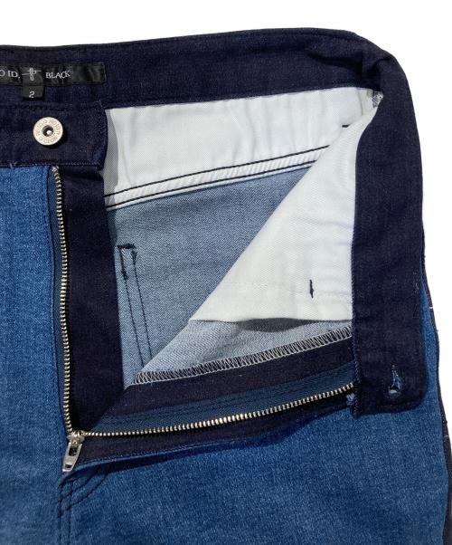 NO ID.（ノーアイディー）NO ID. (ノーアイディー) 異素材デニムパンツ インディゴ サイズ:SIZE2の古着・服飾アイテム