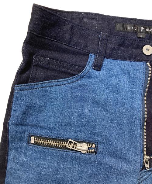 NO ID.（ノーアイディー）NO ID. (ノーアイディー) 異素材デニムパンツ インディゴ サイズ:SIZE2の古着・服飾アイテム