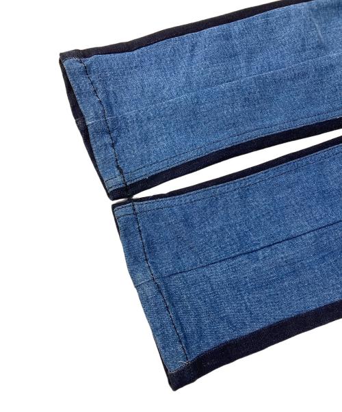 NO ID.（ノーアイディー）NO ID. (ノーアイディー) 異素材デニムパンツ インディゴ サイズ:SIZE2の古着・服飾アイテム