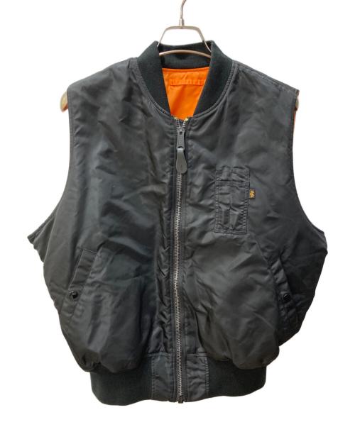 ALPHA（アルファ）ALPHA (アルファ) MA-1 ベスト ブラック サイズ:Lの古着・服飾アイテム
