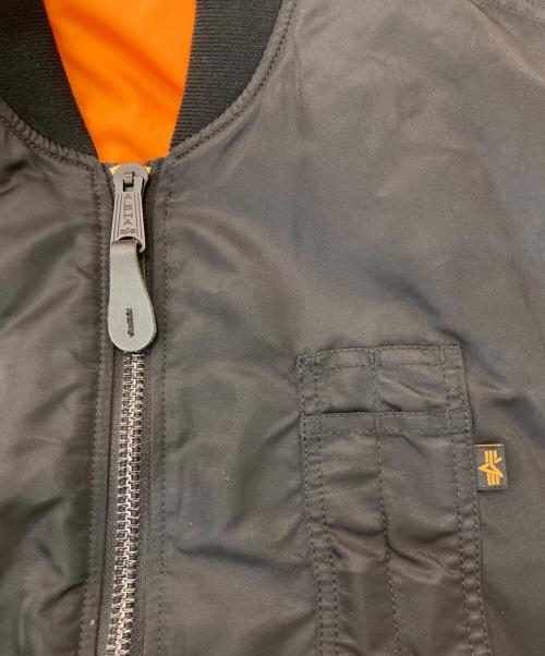 ALPHA（アルファ）ALPHA (アルファ) MA-1 ベスト ブラック サイズ:Lの古着・服飾アイテム