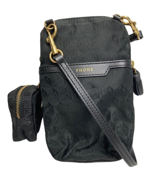 ANYA HINDMARCH（アニヤ・ハインドマーチ）ANYA HINDMARCH (アニヤ・ハインドマーチ) ショルダーポーチ ブラック サイズ:Freeの古着・服飾アイテム