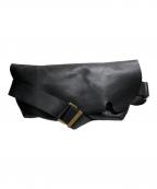 UNICOウニコ）の古着「レザーメッセンジャーバッグ」｜ブラック