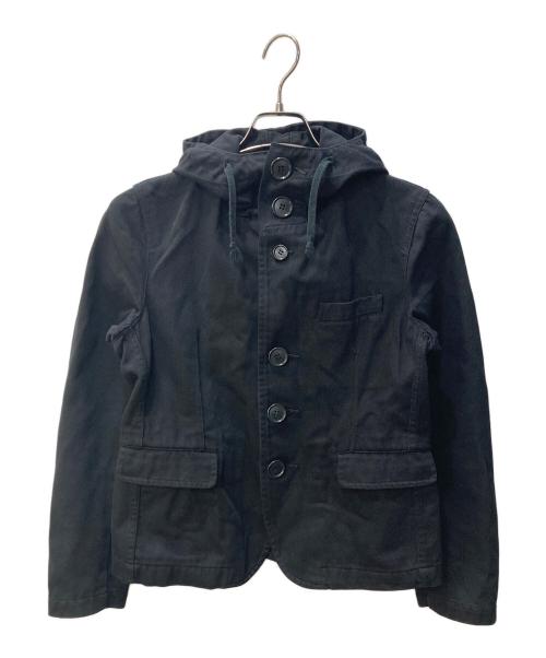 BLACK COMME des GARCONS（ブラックコムデギャルソン）BLACK COMME des GARCONS (ブラックコムデギャルソン) フーデッドジャケット ブラック サイズ:Ⅿの古着・服飾アイテム