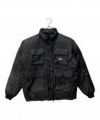 stussyステューシー）の古着「リバーシブルフィッシングダウンジャケット」｜ブラック
