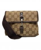 GUCCIグッチ）の古着「GGキャンバス ウエストバッグ」｜ベージュ