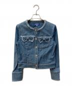 M'S GRACYエムズグレイシー）の古着「ノーカラーデニムジャケット」｜インディゴ