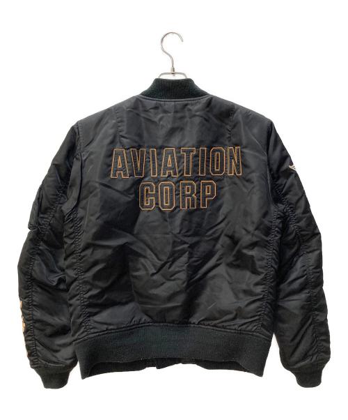 AVIREX（アヴィレックス）AVIREX (アヴィレックス) ma1 フライトジャケット ブラック サイズ:Lの古着・服飾アイテム