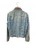 GUCCI (グッチ) レオパード切替デニムジャケット スカイブルー サイズ:48：55000円